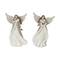 Winter Angel Figurine with Bird Accent Set